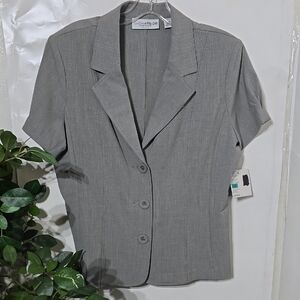 Sag Harbor Gray Stretch Size 16 Petite Jacket NWT